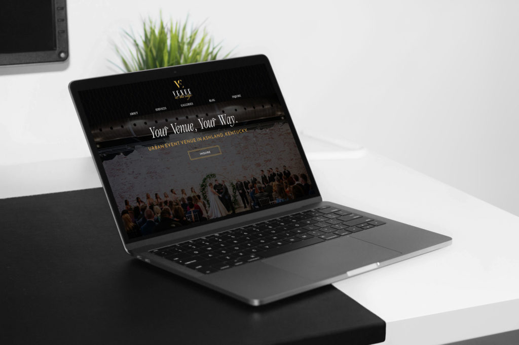 Custom Showit website for a wedding venue, Venue at the Edge