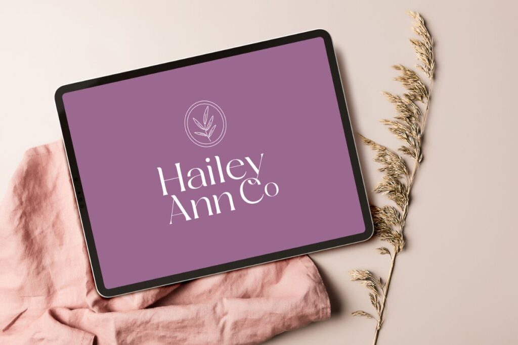 Logo mockup of Hailey Ann co