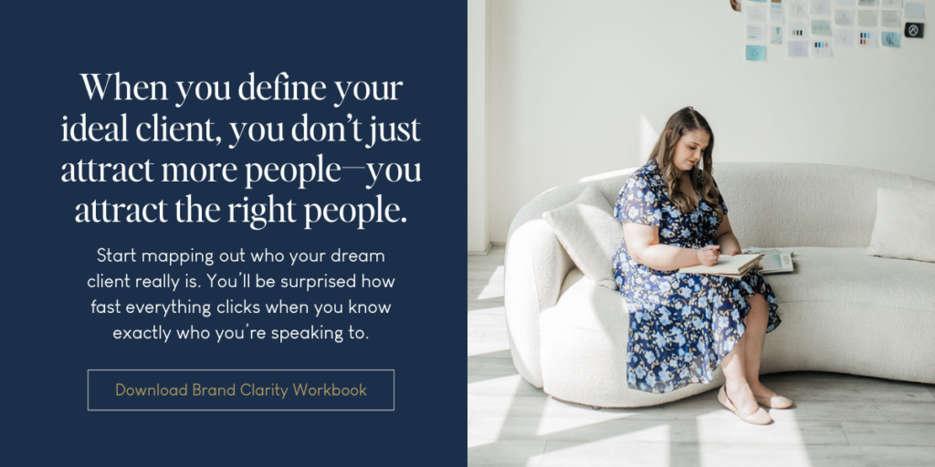 Brand clarity quote about finding ideal clients