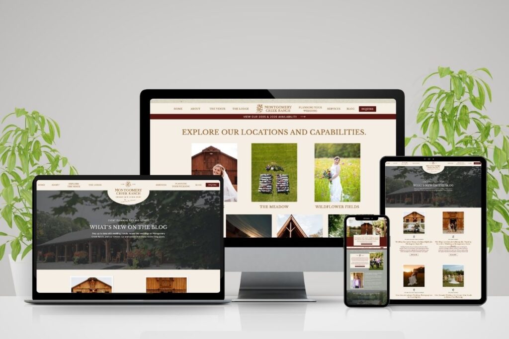 Montgomery Creek Ranch Website mockups