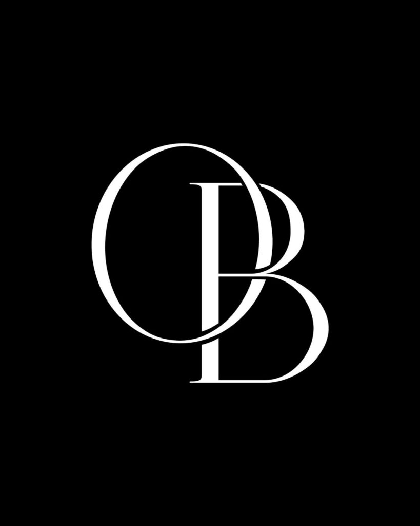 Olive Black Events Monogram design