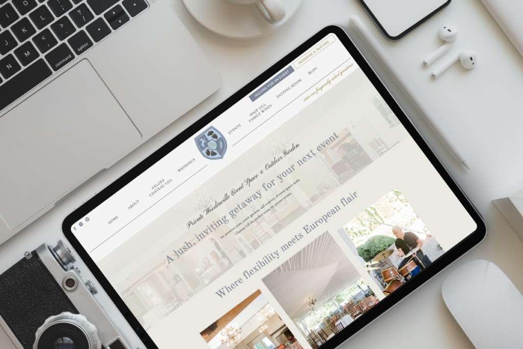 SEO Optimized website of Chateau lill, a wedding venue