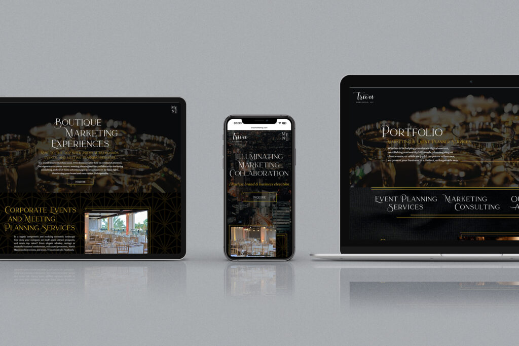 Custom website design for wedding and event pros’ ideal clients.