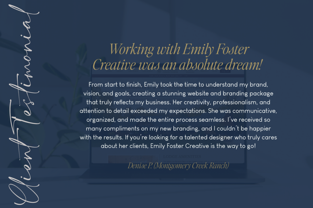 Testimonial from dream client praising brand clarity