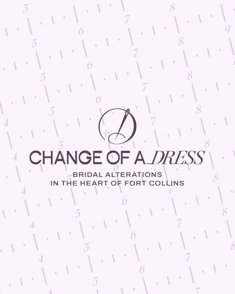 Bridal alterations branding design for Change of a Dress