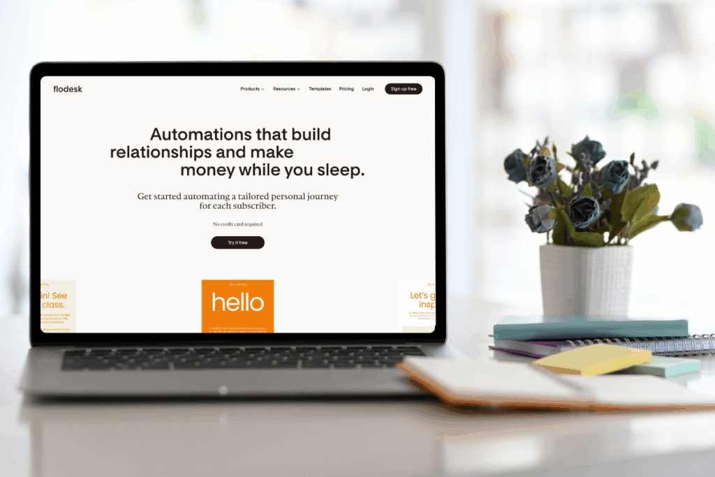 Flodesk website for email marketing