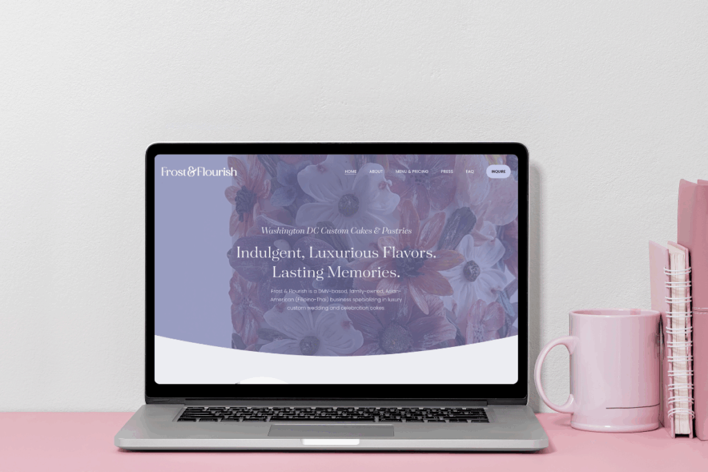 Bakery website design for Frost & Flourish