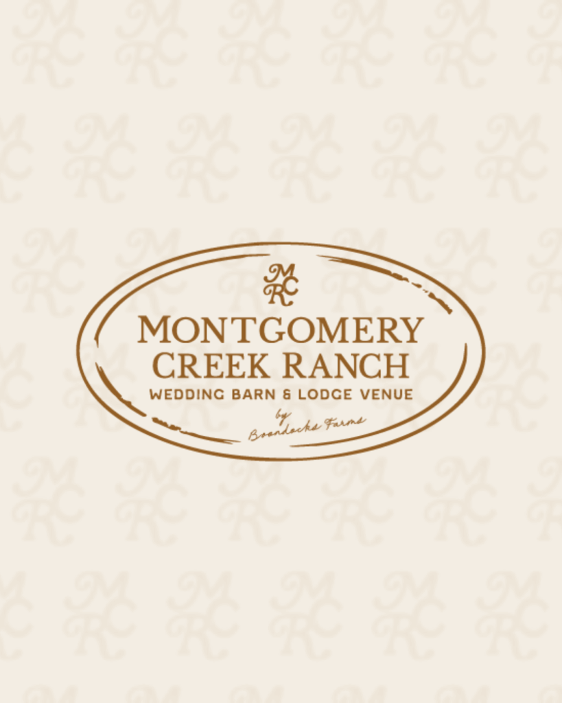 Wedding venue branding design for Montgromery Creek Ranch
