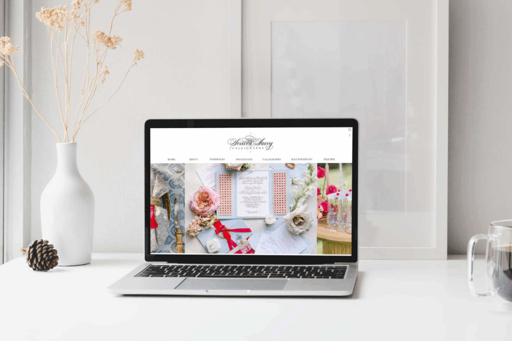 Scribble Savvy Calligraphy showit website design