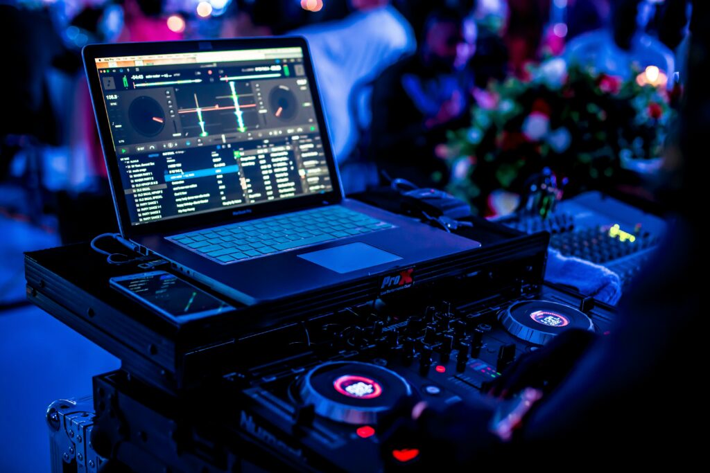 DJ setup for an event