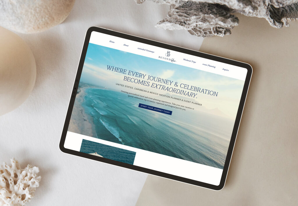 website mockup of an elevated website