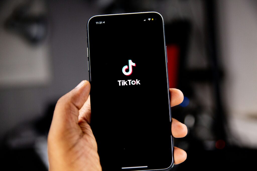 Tiktok logo in phone