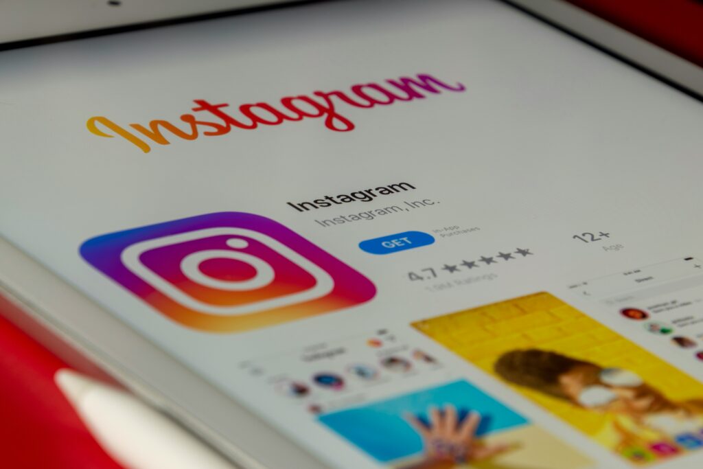 Instagram app ready to download on phone