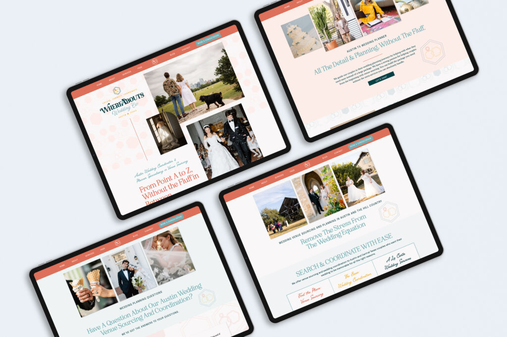 4 ipad website mockups