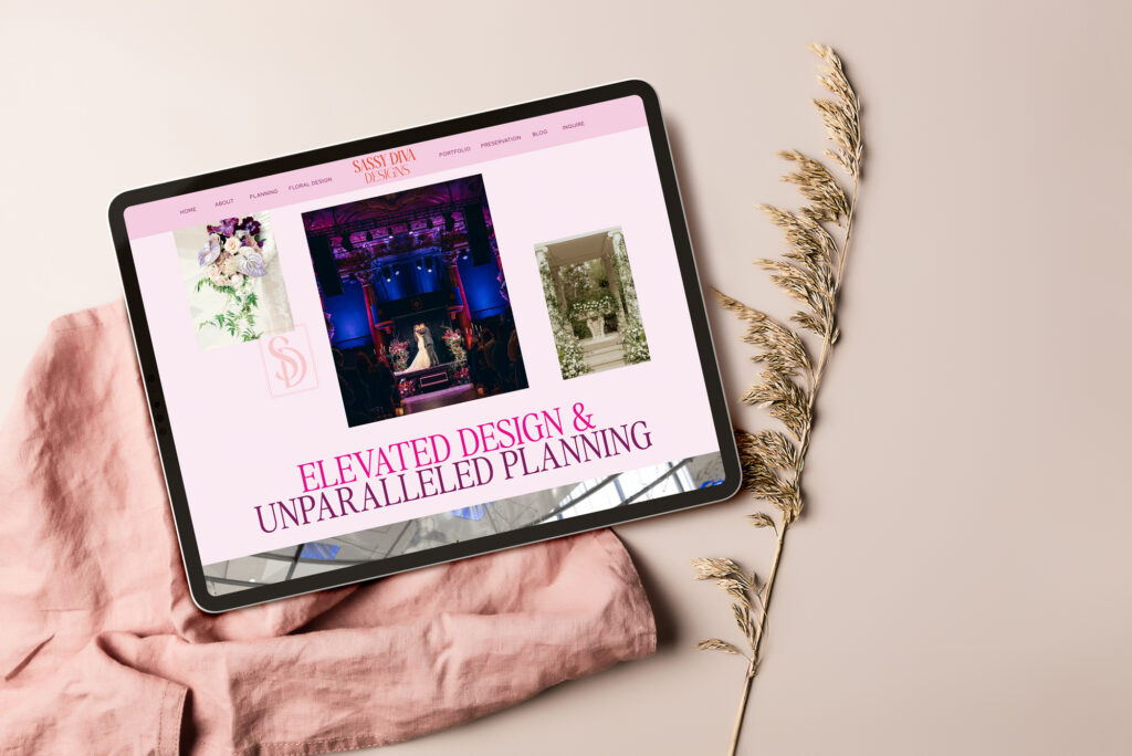 Website design mockup