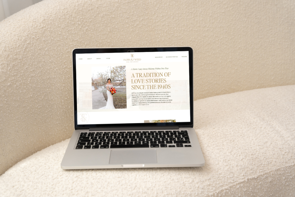 custom website for wedding pro