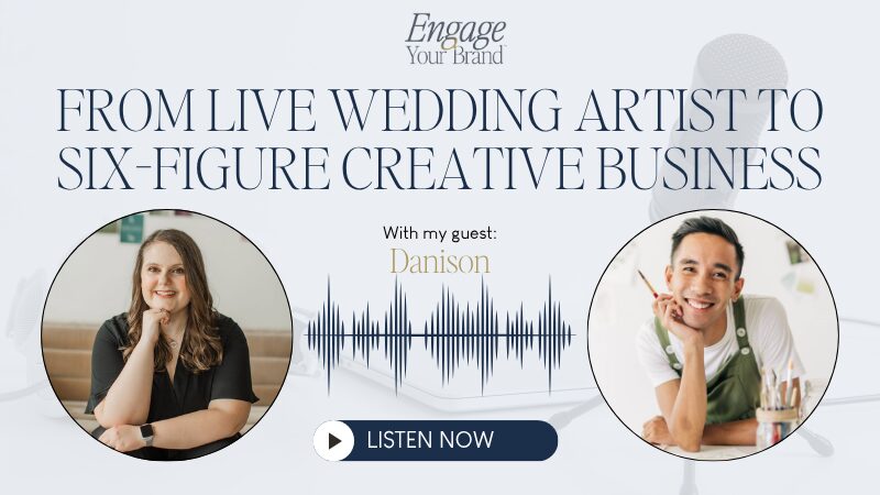 Podcast graphic featuring Danison of Bow Tie and Brush