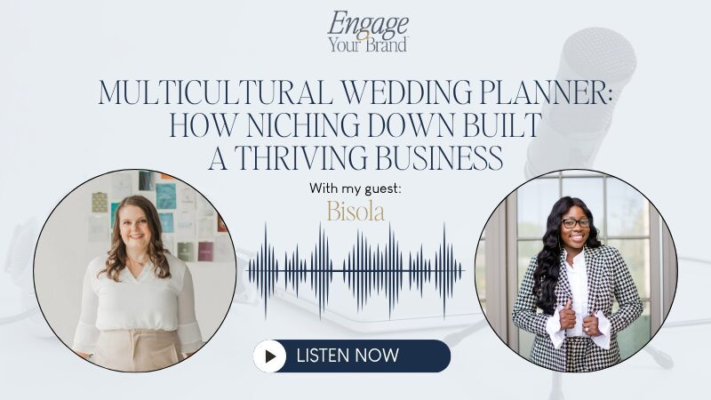 Engage Your Brand podcast featuring Bisola on multicultural wedding planning.